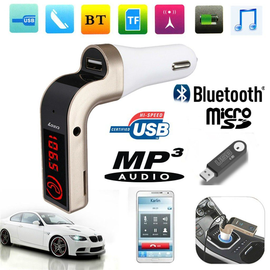 Car-G7 Dijital Ekran Bluetooth Araç Kiti Oto Araç Fm Transmitter