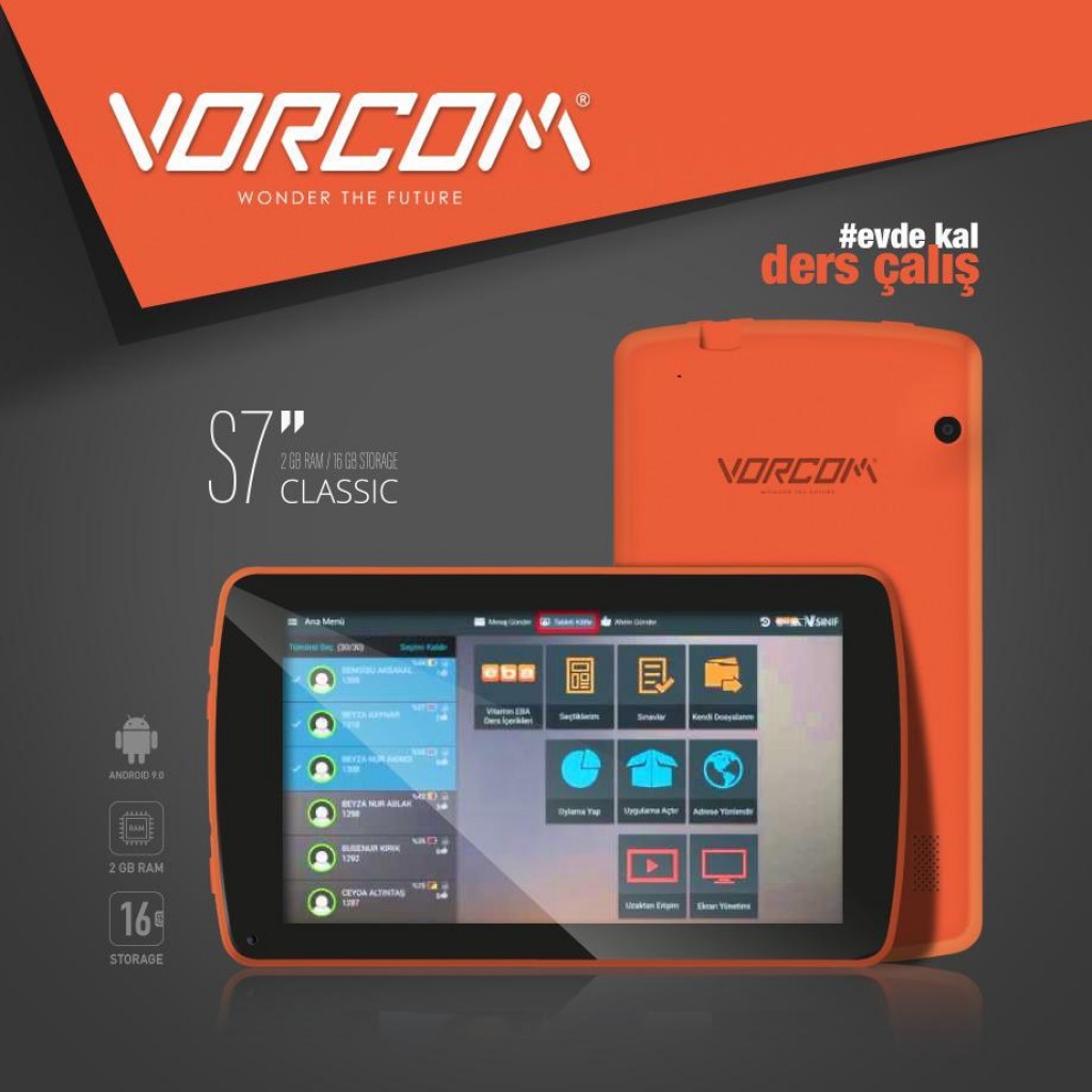 Vorcom S7 2GB / 16GB 7 iPS Tablet Bilgisayar Siyah/Beyaz